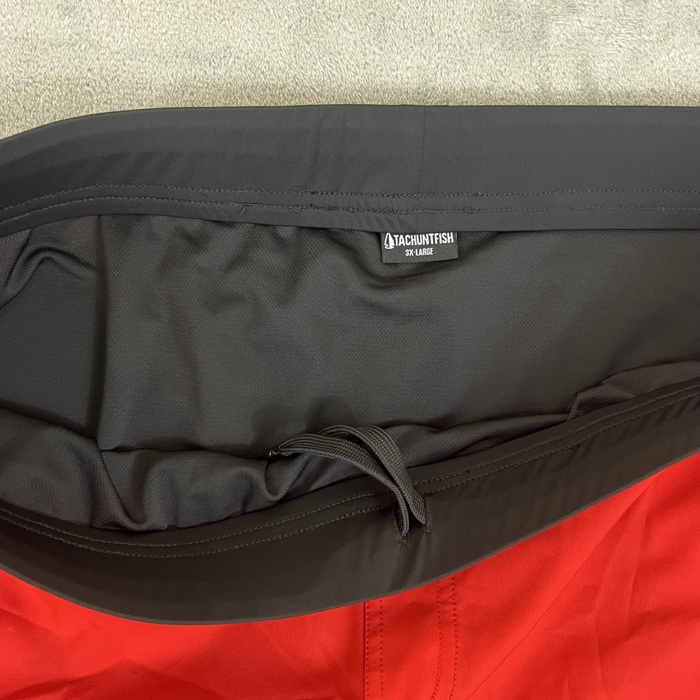 TAC HUNT FISH Shorts Mens 3XL Red Lined Drawstring Athletic Running Training - Picture 10 of 10